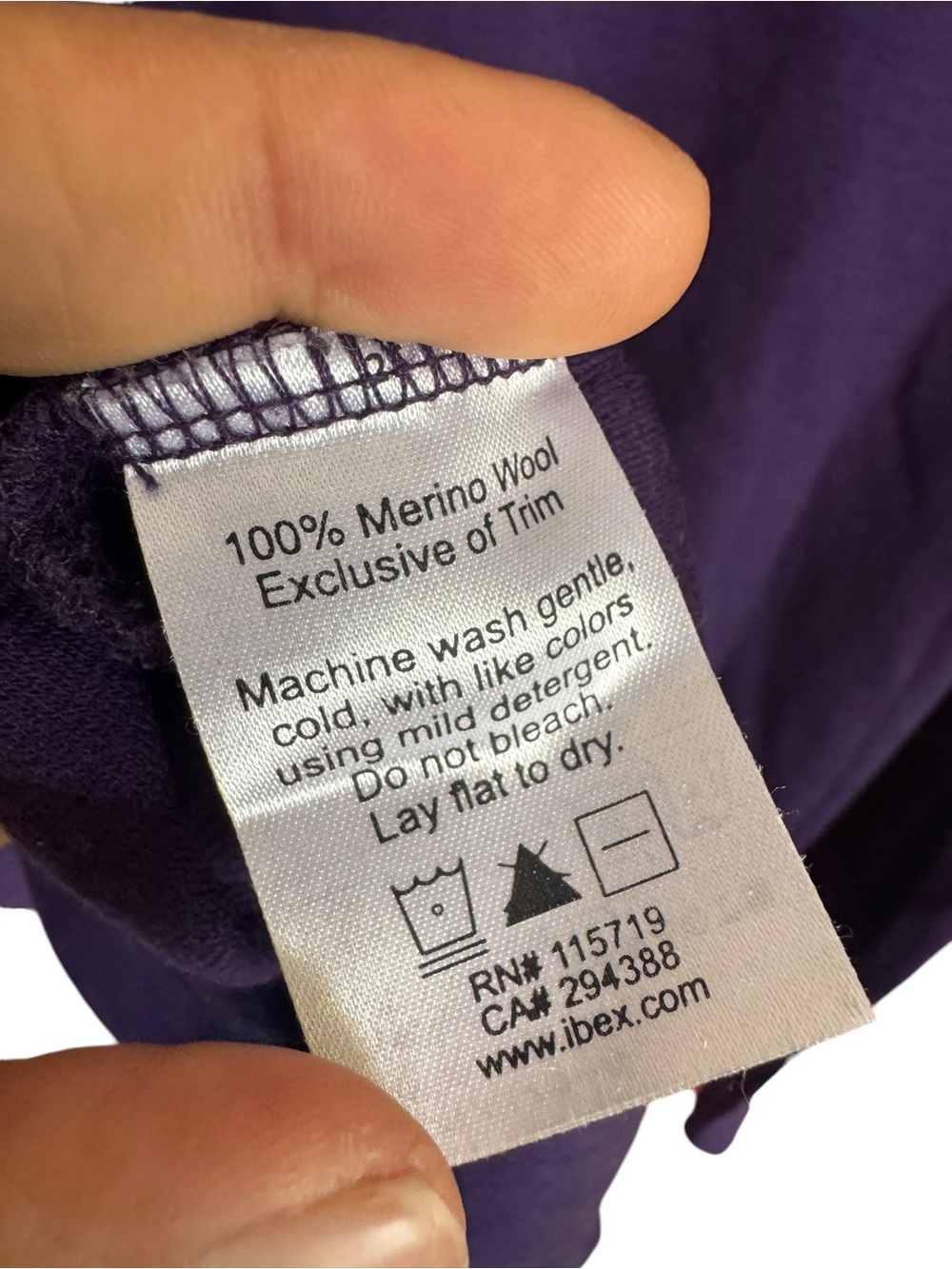 Ibex Merino Wool Base layer Quarter Zip Pullover size large , purple - Picture 5 of 6